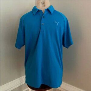 Puma Men's Golf Polo Shirt Teal Colored Short Sleeve Small